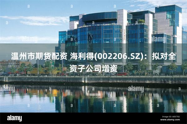 温州市期货配资 海利得(002206.SZ)：拟对全资子公司增资