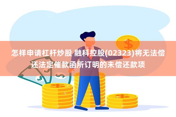 怎样申请杠杆炒股 融科控股(02323)将无法偿还法定催款函所订明的未偿还款项