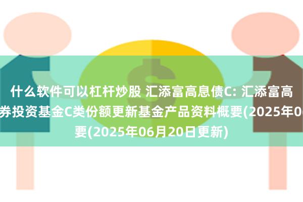 什么软件可以杠杆炒股 汇添富高息债C: 汇添富高息债债券型证券投资基金C类份额更新基金产品资料概要(2025年06月20日更新)